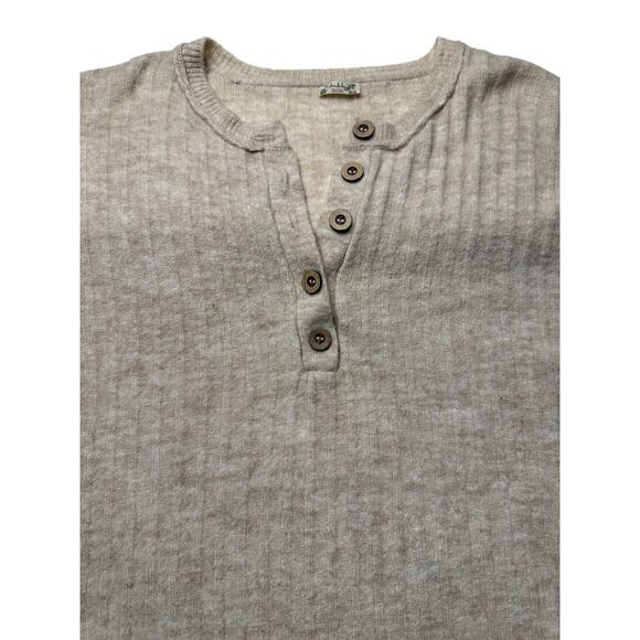 Abercrombie Fitch Soft A&F Cozy Mocha Brown Henley Long Sleeve Top Womens M EUC - Picture 5 of 7